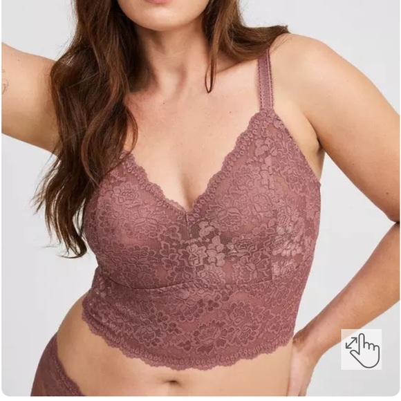 Torrid Lace Unlined Crop Bralette - Picture 1 of 8